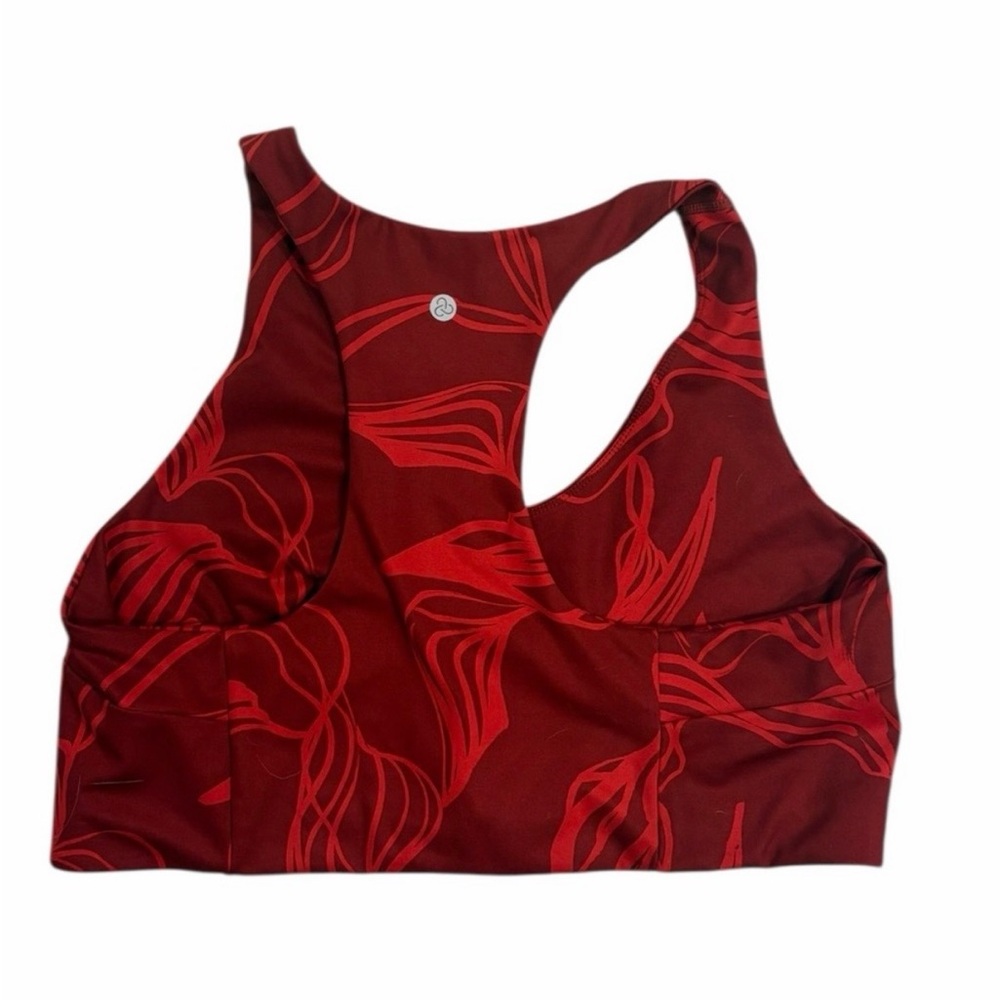 Zella Longline Racer Back Sports Bra Red Camo Size XL - Picture 5 of 6